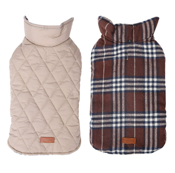 Waterproof Reversible Dog Jacket — All-Weather Travel Coat
