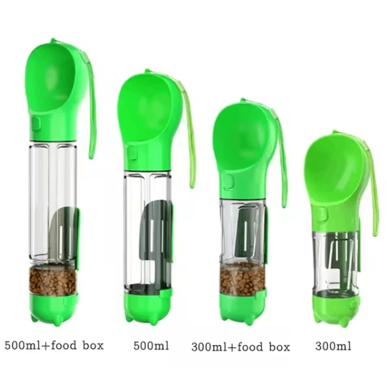 3-in-1 Portable Pet Water Bottle & Food Dispenser