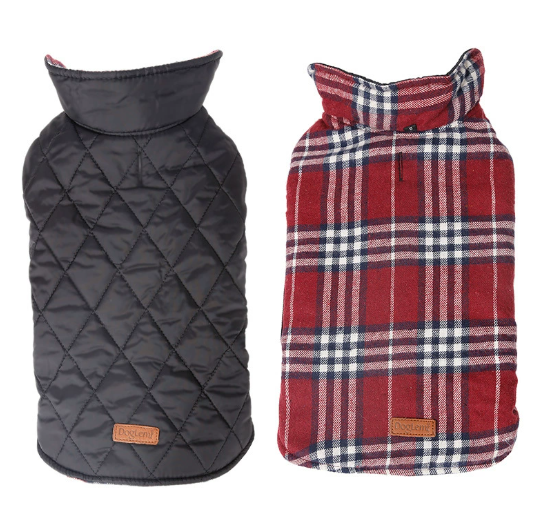 Waterproof Reversible Dog Jacket — All-Weather Travel Coat