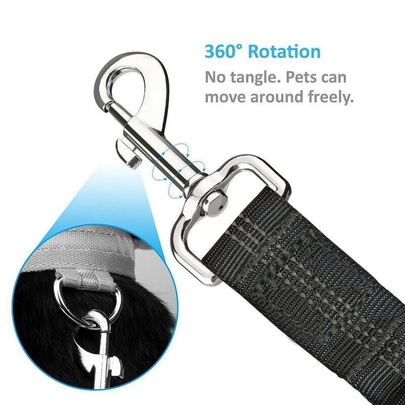 2-Pack Pet Car Seatbelt — Adjustable Safety Harness Lead