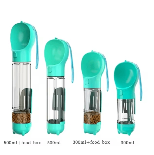 3-in-1 Portable Pet Water Bottle & Food Dispenser