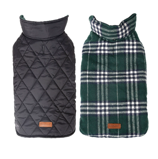 Waterproof Reversible Dog Jacket — All-Weather Travel Coat