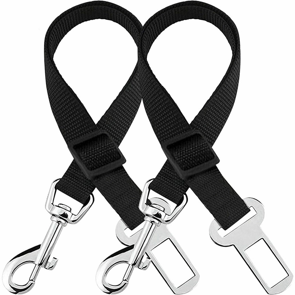 2-Pack Pet Car Seatbelt — Adjustable Safety Harness Lead
