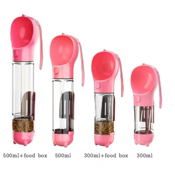 3-in-1 Portable Pet Water Bottle & Food Dispenser