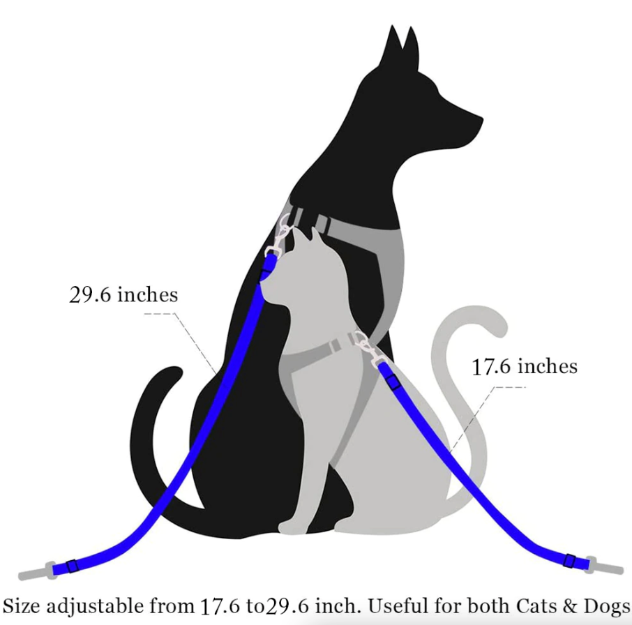 2-Pack Pet Car Seatbelt — Adjustable Safety Harness Lead