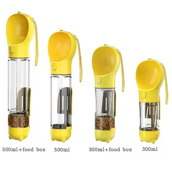 3-in-1 Portable Pet Water Bottle & Food Dispenser
